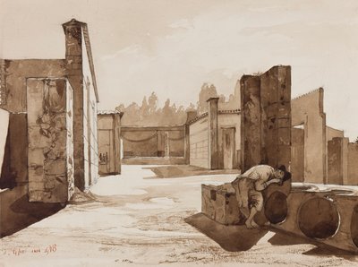 Una vista pompeiana, con aggiunte del Principe Gaetano Maria Federico di Borbone, 1854 da Achille Vianelli